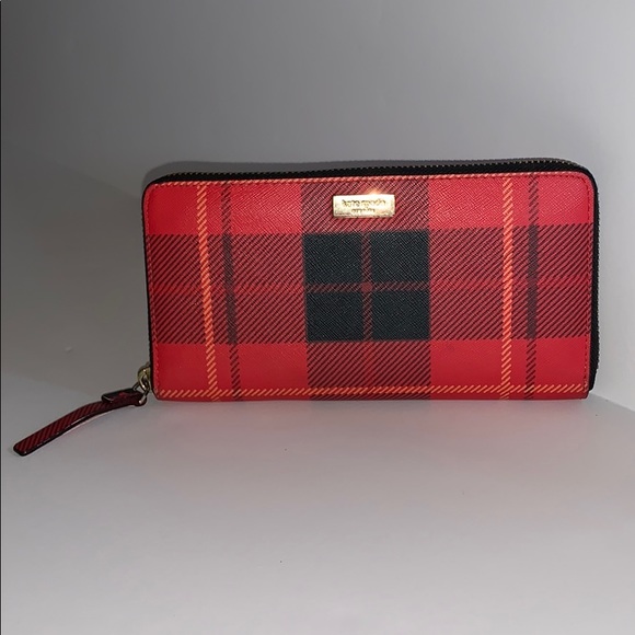 kate spade Handbags - Kate Spade Wallet Red Plaid